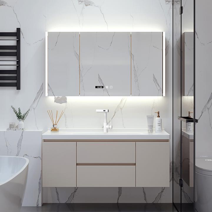 KUBIDE/酷比得【陶瓷一体盆】简约浴室柜组合洗漱台洗脸盆洗手盆柜