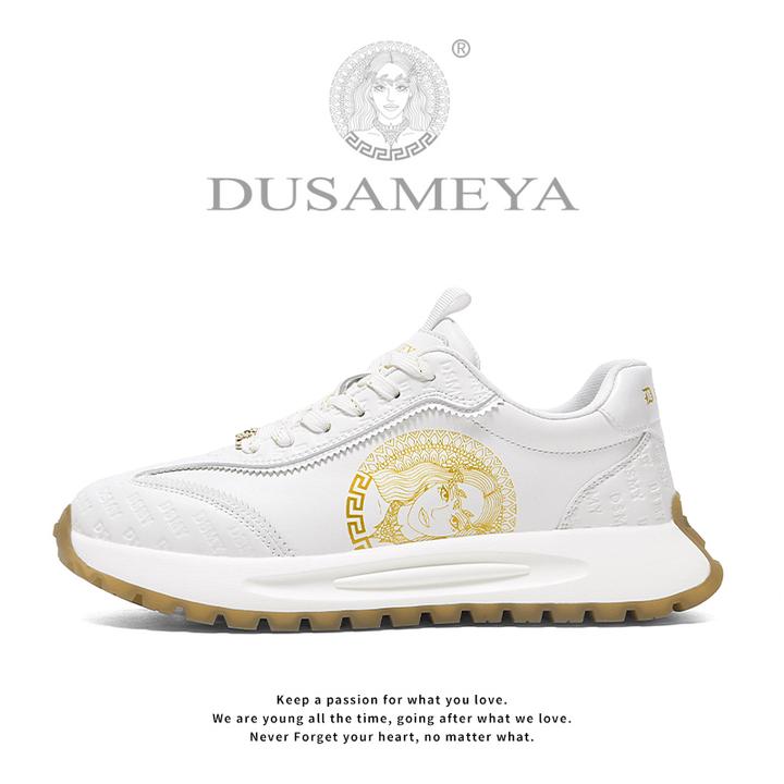 DUSAMEYA/杜莎米娅港风轻奢时尚秋冬百搭情侣软底休闲阿甘鞋6687