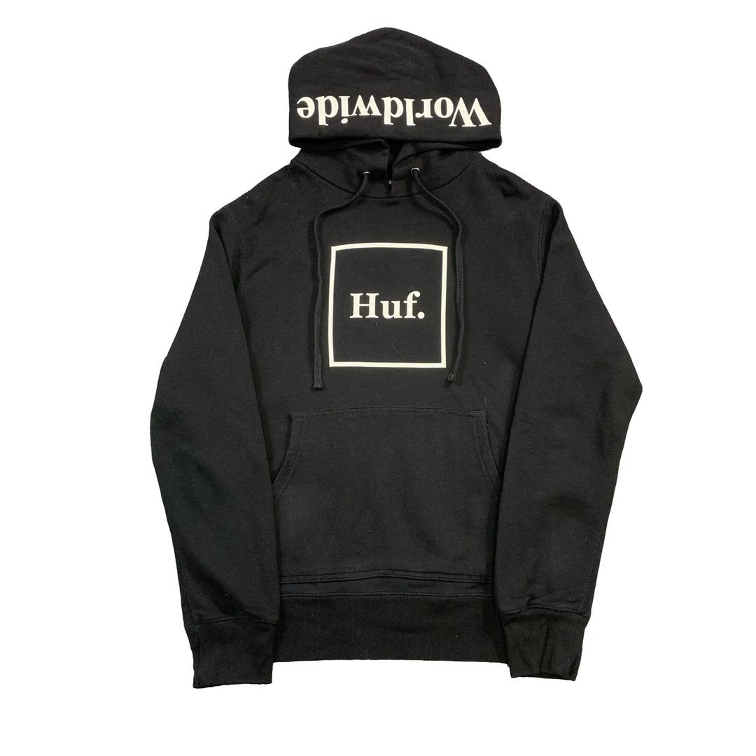 潮流衣服/HUF 黑色卫衣，M码，成色99新，胸围62衣长73，成色99新