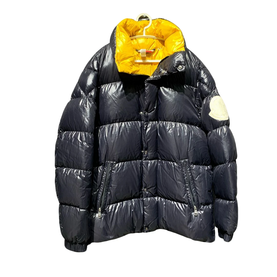 99新试穿/【Moncler】蒙口 黑漆皮 大logo 羽绒服/4码 公价15800