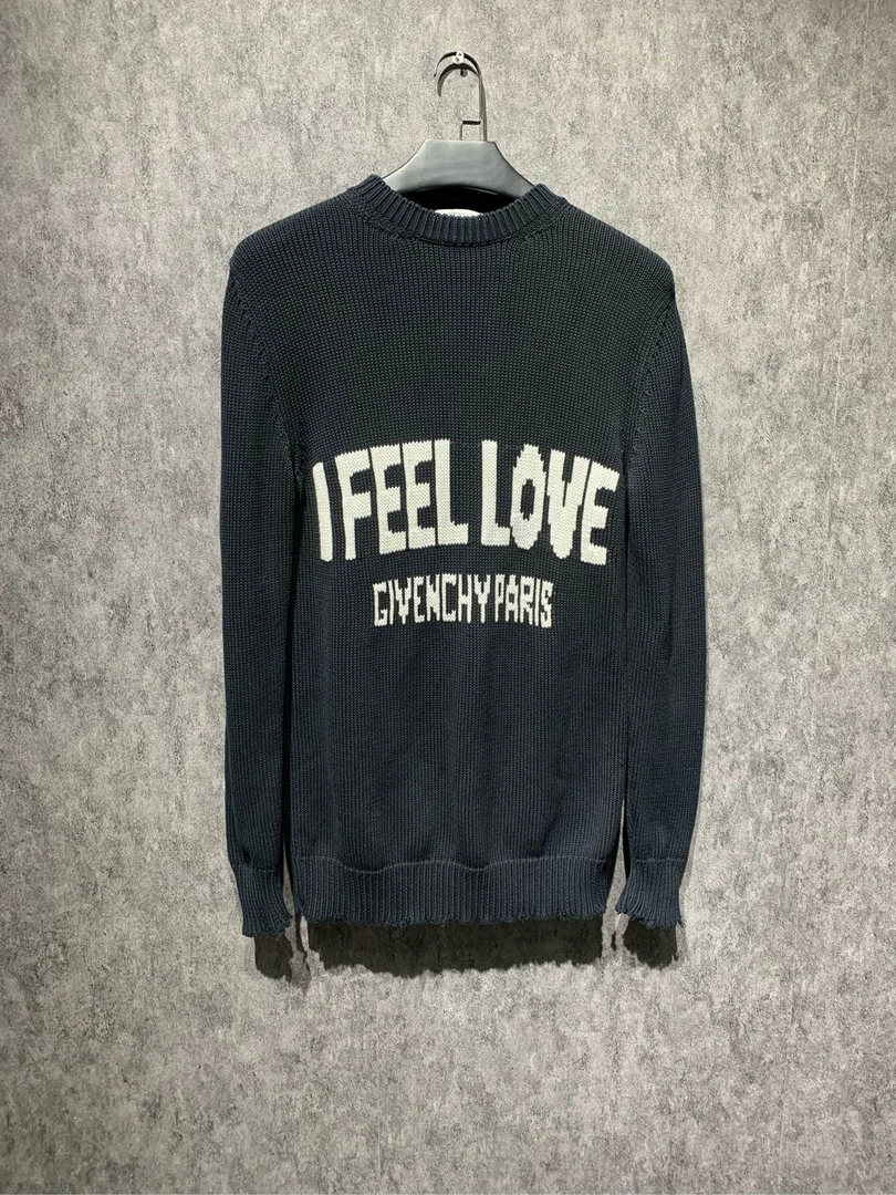 99新/【Givenchy】黑色破坏针织毛衣/S码/8690/Y10427437