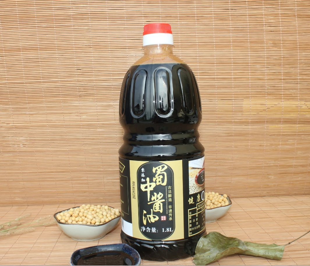 蜀中酱油零添加零防腐剂纯手工古法传统酿造自然发酵头道原油1.8L