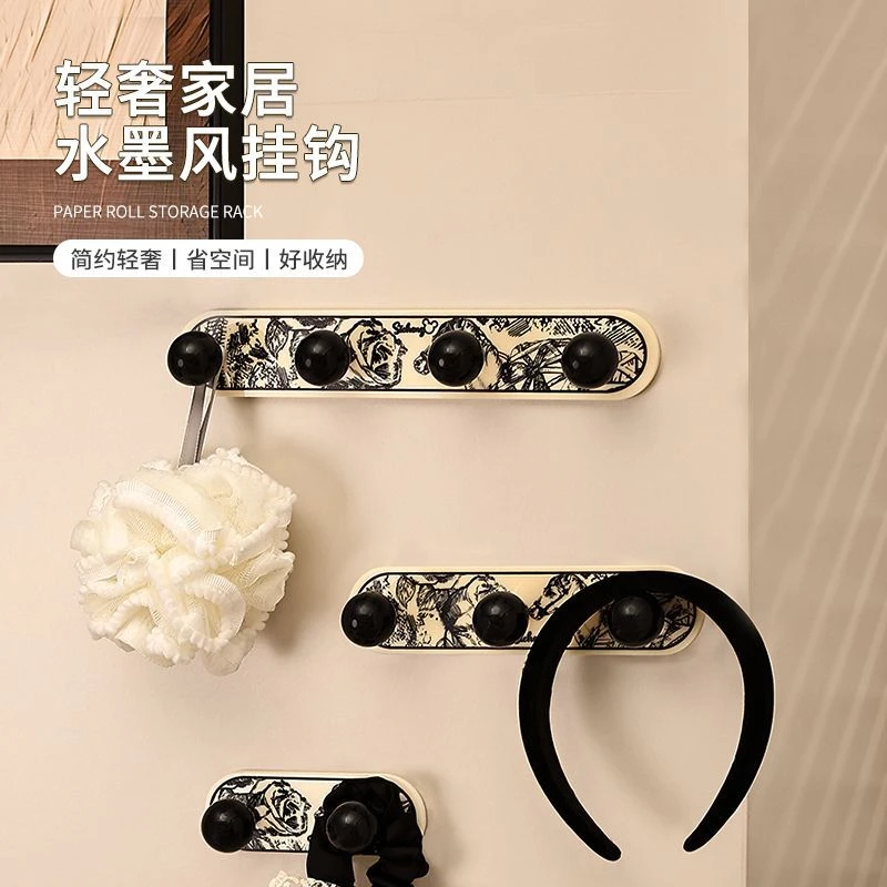 轻奢挂钩高级感卫生间强力粘胶玄关浴室挂包毛巾浴球墙上无痕挂钩