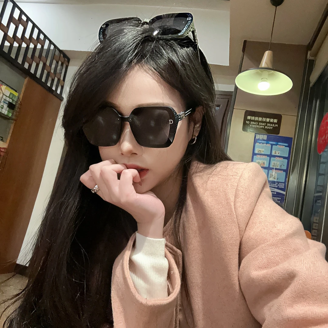 无品牌【152】气质百搭复古防紫外线偏光墨镜太阳镜大框