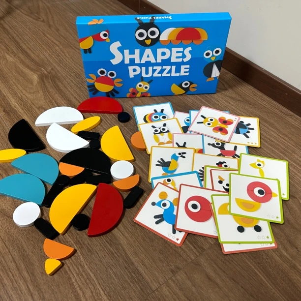 D儿童百变萌眼积木拼图玩具男女孩宝宝益智3+