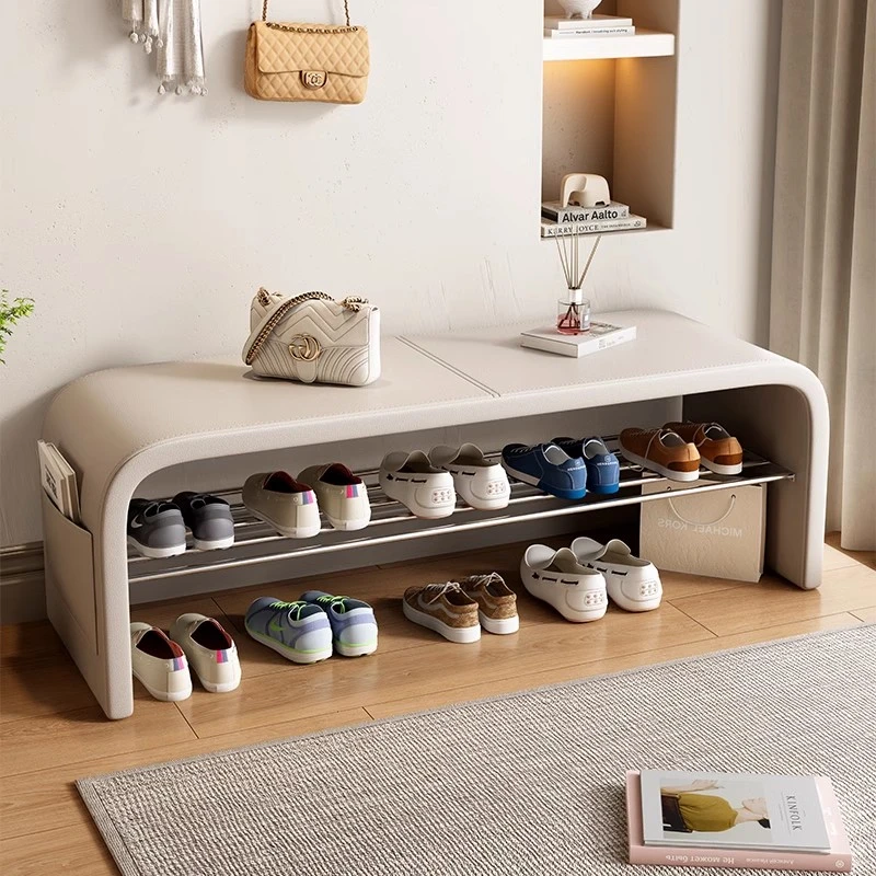 换鞋凳家用门口可坐穿鞋凳轻奢高级感鞋柜一体入户卧室床尾长条凳
