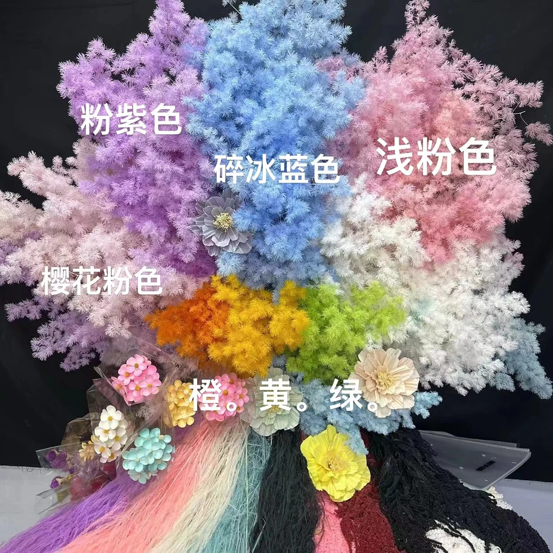 不掉针的工厂直销蓬莱松白色永生花云南批发梦幻天然花束圣诞节