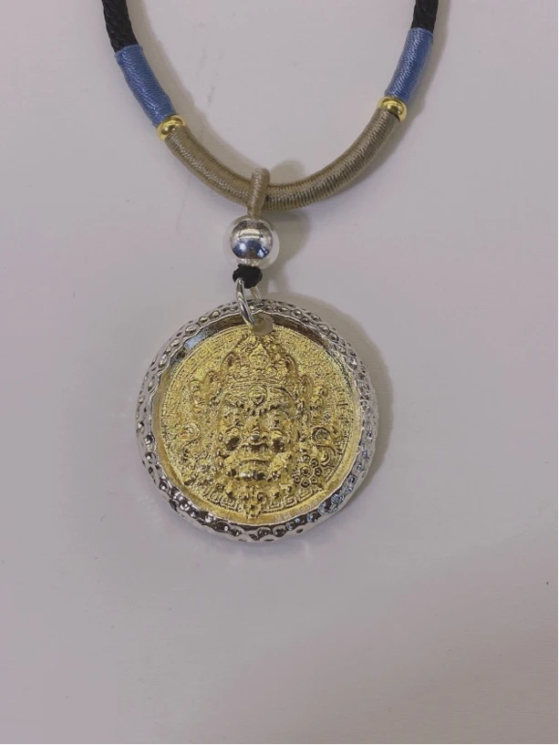 吊坠足银 足银999.9【滔滔专享】30克金色黄财神吊坠时尚百搭