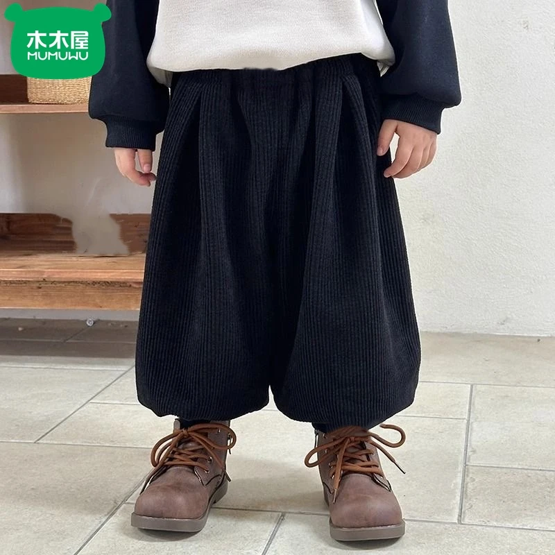 男女童秋冬裤加绒一体绒加绒加厚春秋季儿童哈伦宝宝灯笼裤韩版