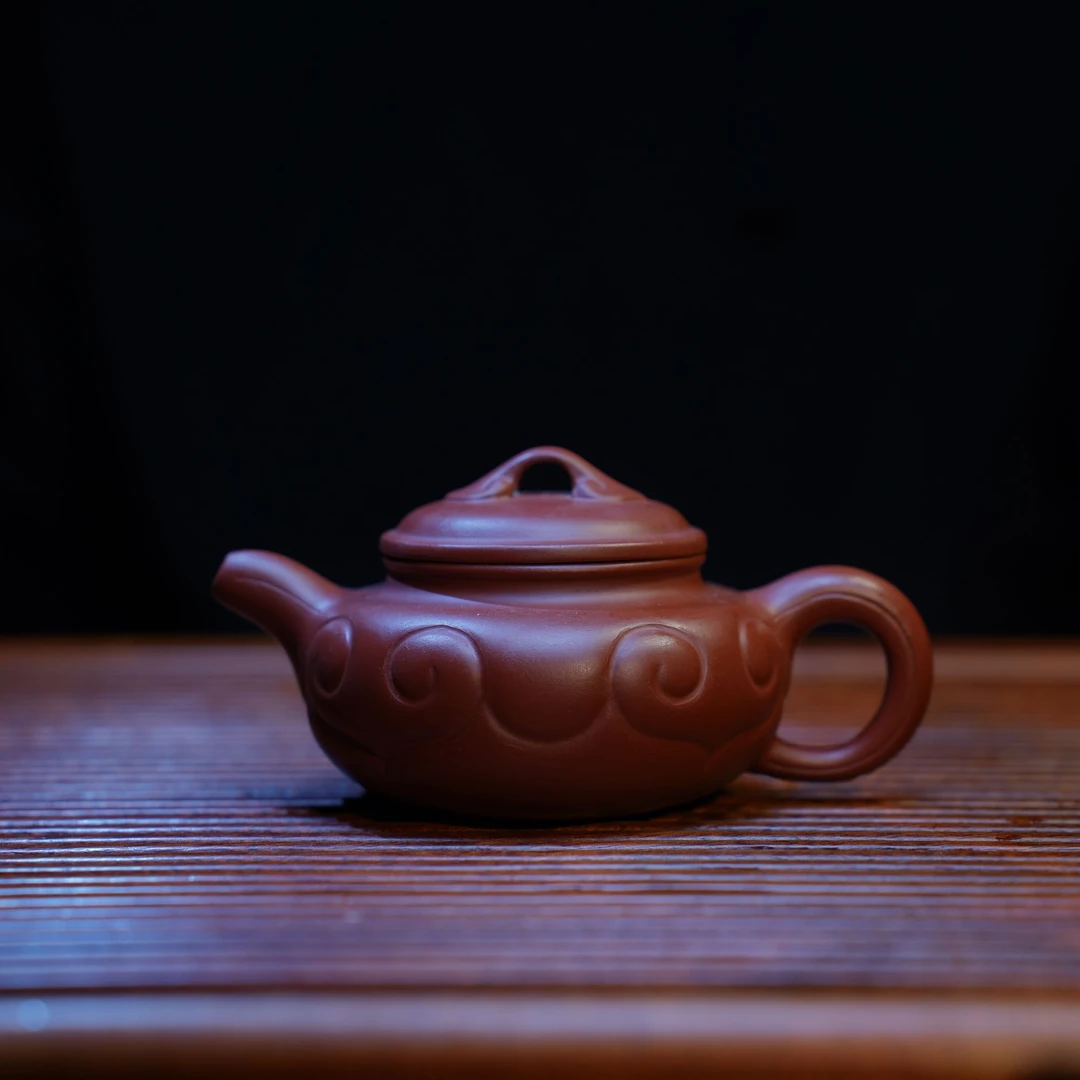 DT371如意仿古大红袍紫砂壶