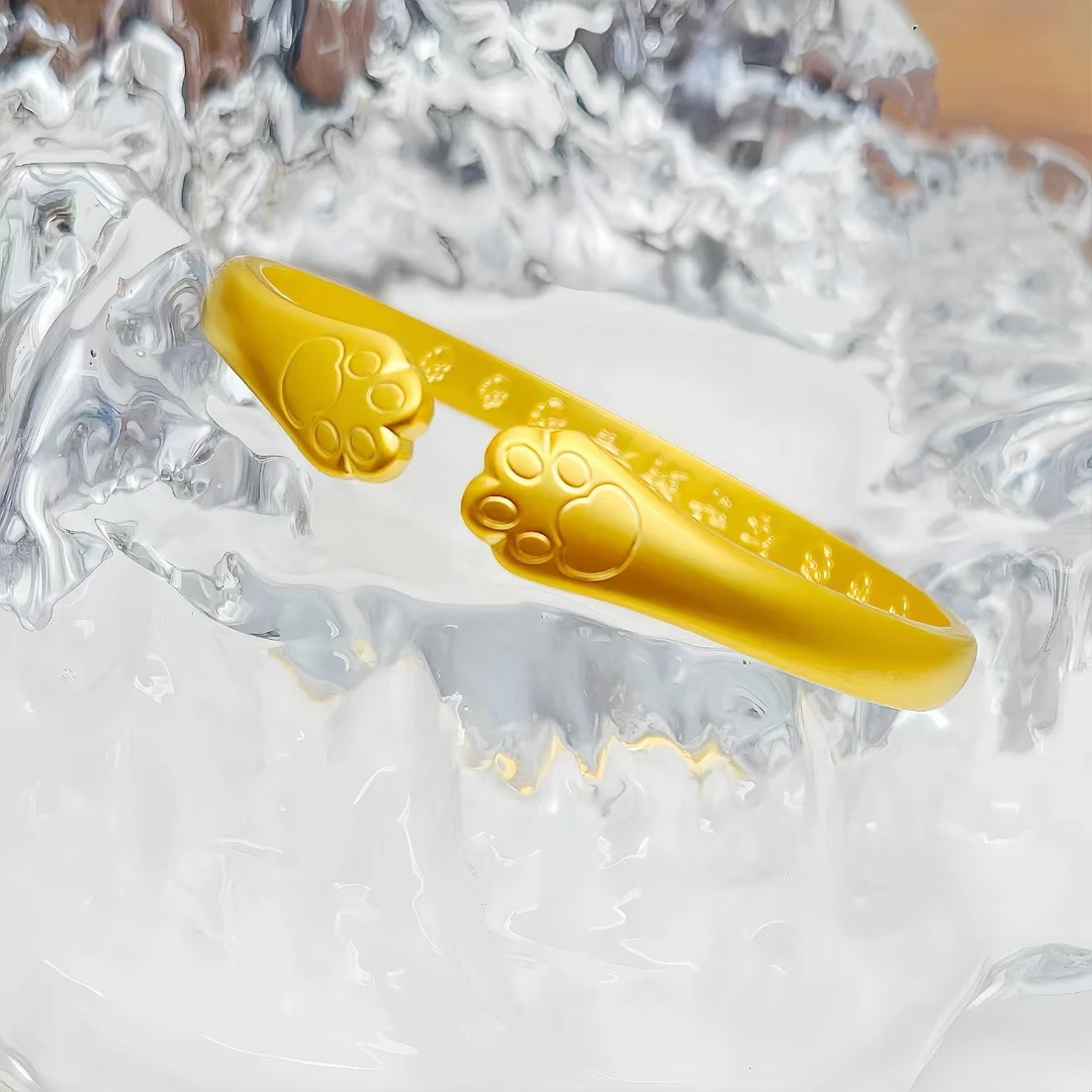 铜合金手镯 【新中式国潮喵爪开口手镯】精美国潮风猫爪手镯