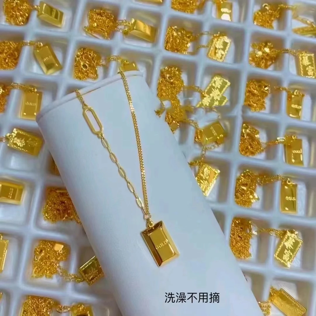 铜合金项链 【精工版暴富闺蜜AB项链】金色轻奢精致百搭坠链