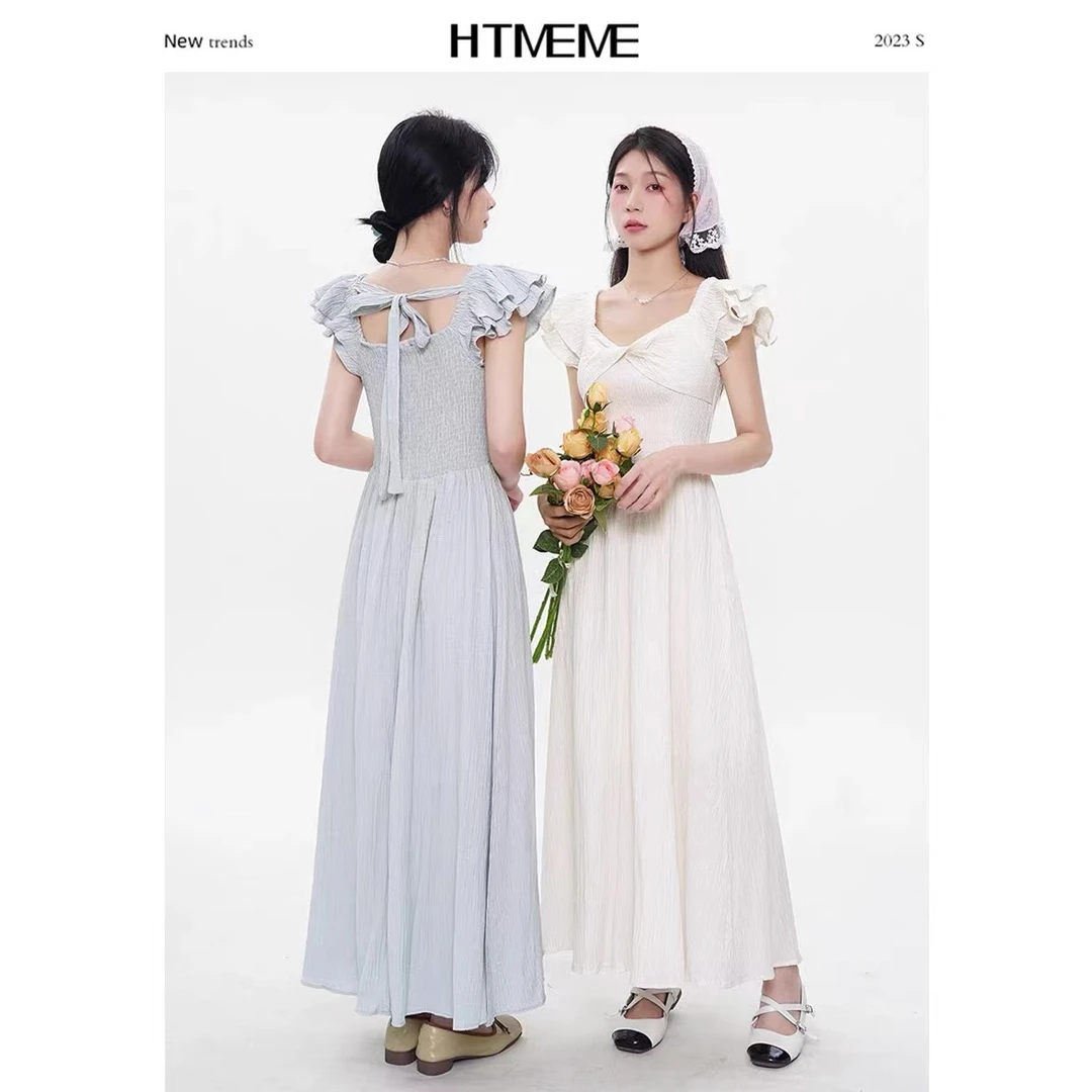 B11-2-3蓝色“辽阔”连衣裙上衣（008）