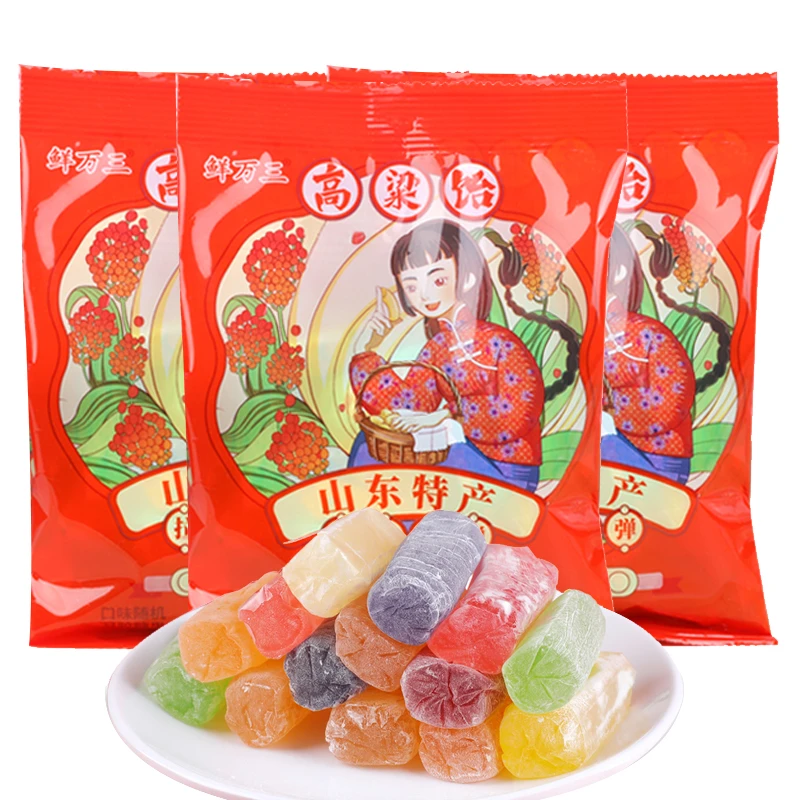 【到手3包】山东高粱饴 约90颗软糖香浓Q弹拉丝多种水果味道年货