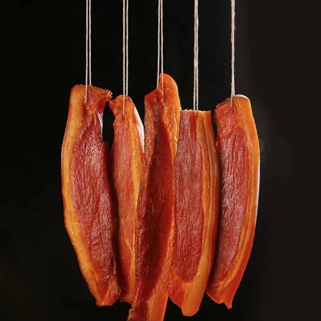 【二刀腿子腊肉】湖南农家散养粮食猪柴火烟熏熏制土家好吃腊味腊肉