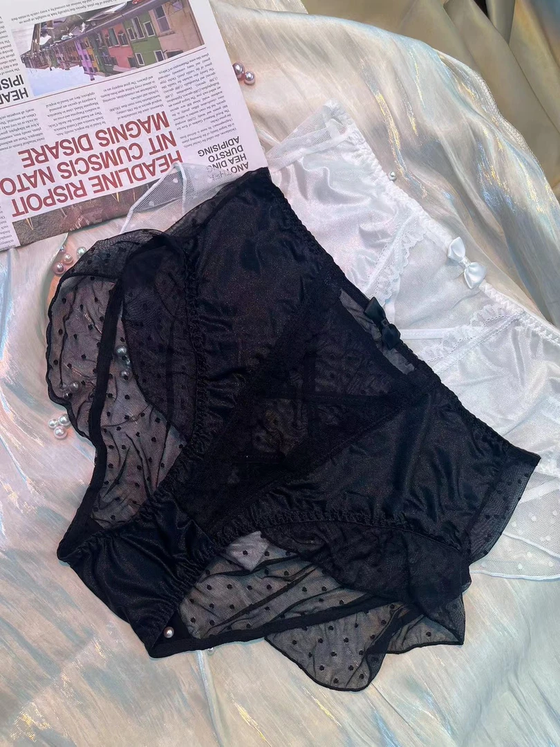 林依依【120-220斤】大码女士性感蕾丝透气底裤夏季内裤3条装