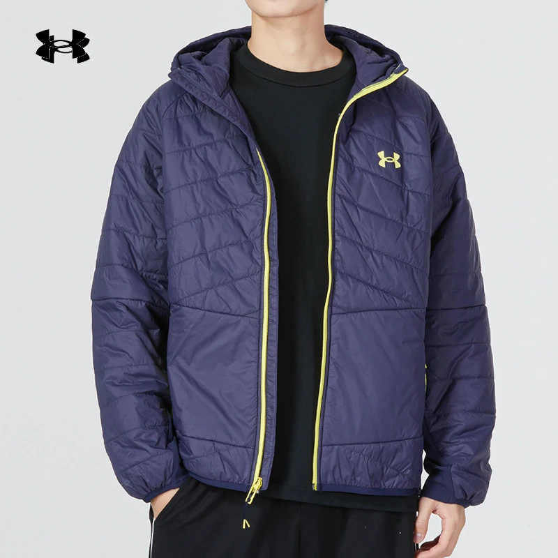 UA安德玛棉服外套男新款户外运动服上衣保暖连帽休闲夹克 1375447