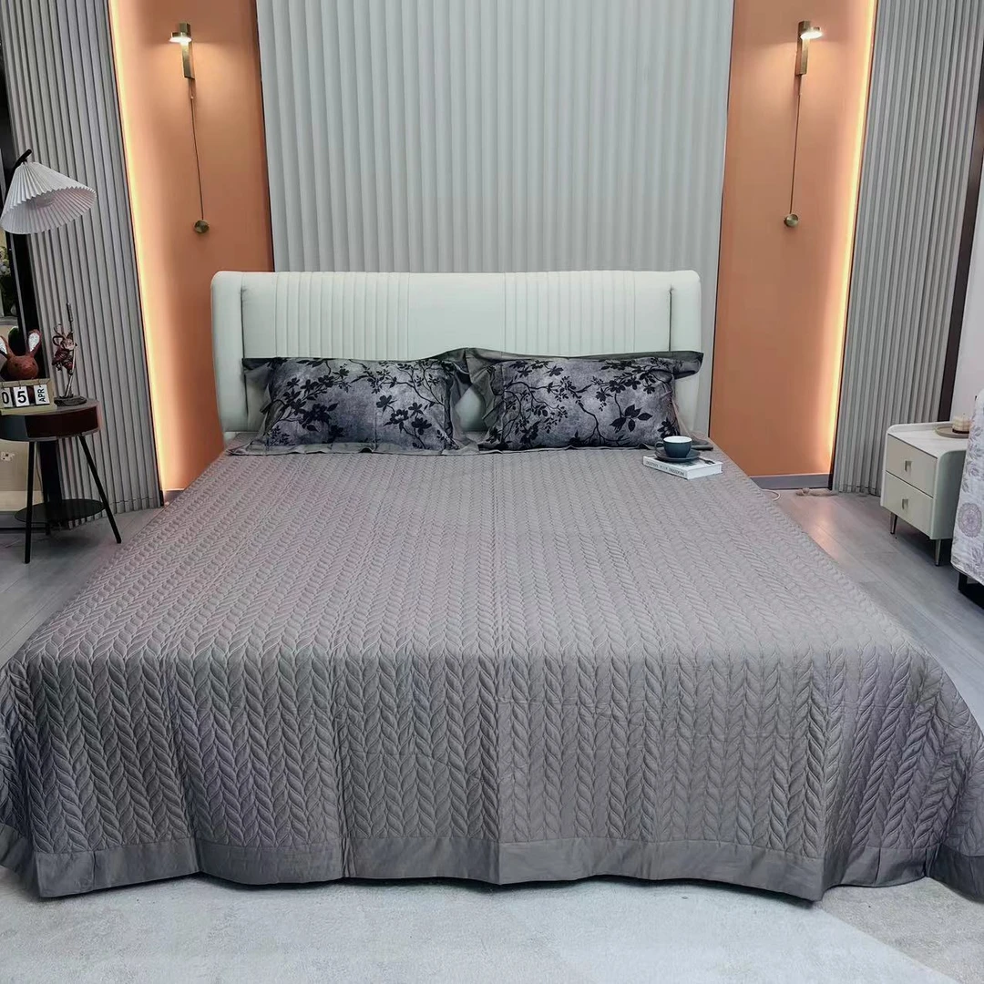 【东方韵四件套】大小尺寸天丝棉蚕丝被（赠送同款枕套和床盖）