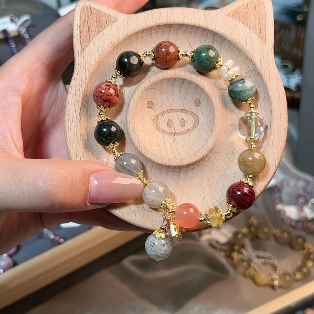 【闪购商品】烟晶手链未镶嵌彩虹糖