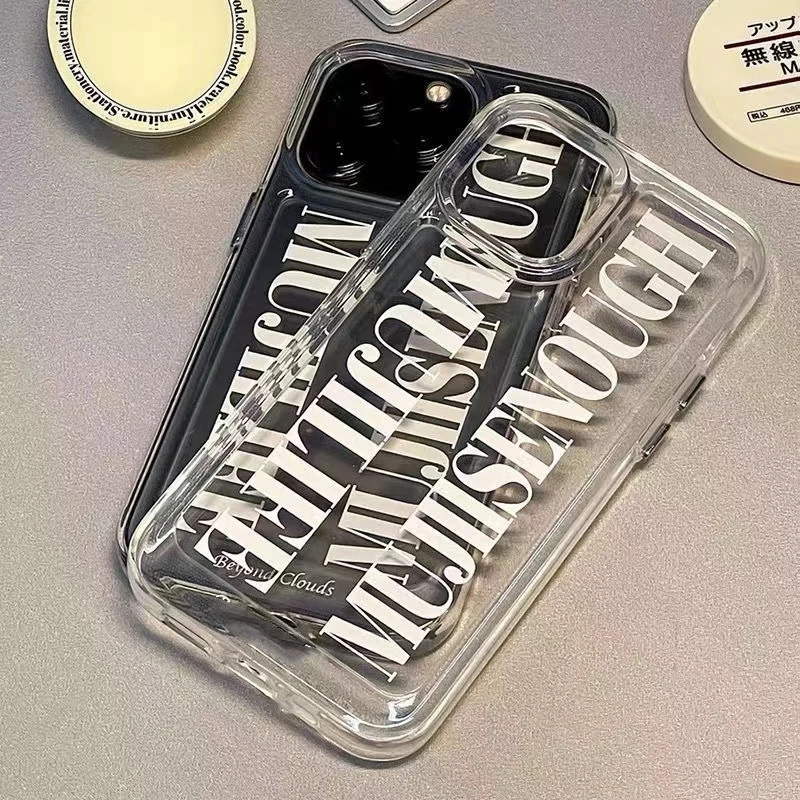 网红无印风苹果14pro手机壳小众iPhone13Promax创意12防摔15透明X