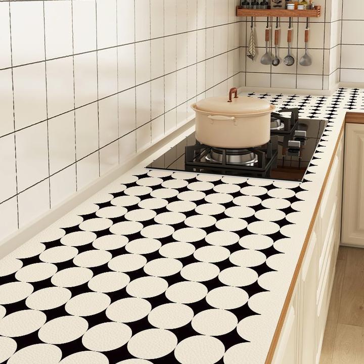 厨房灶台保护垫防水防油免洗皮革桌垫防烫隔热桌布橱柜专用防脏垫