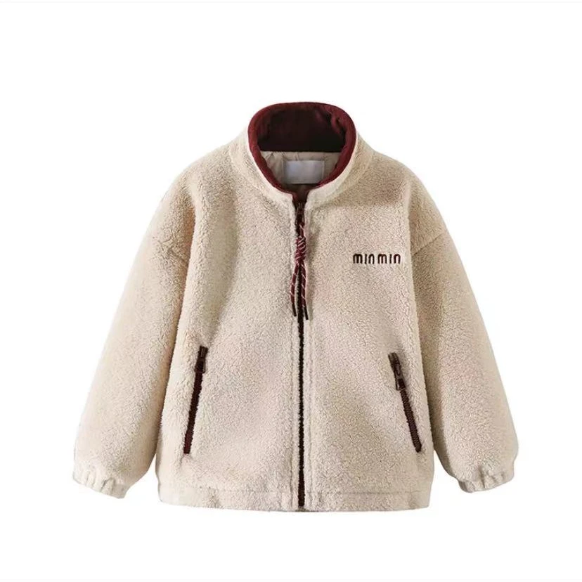 女童2024冬季摇粒绒min棉服外套