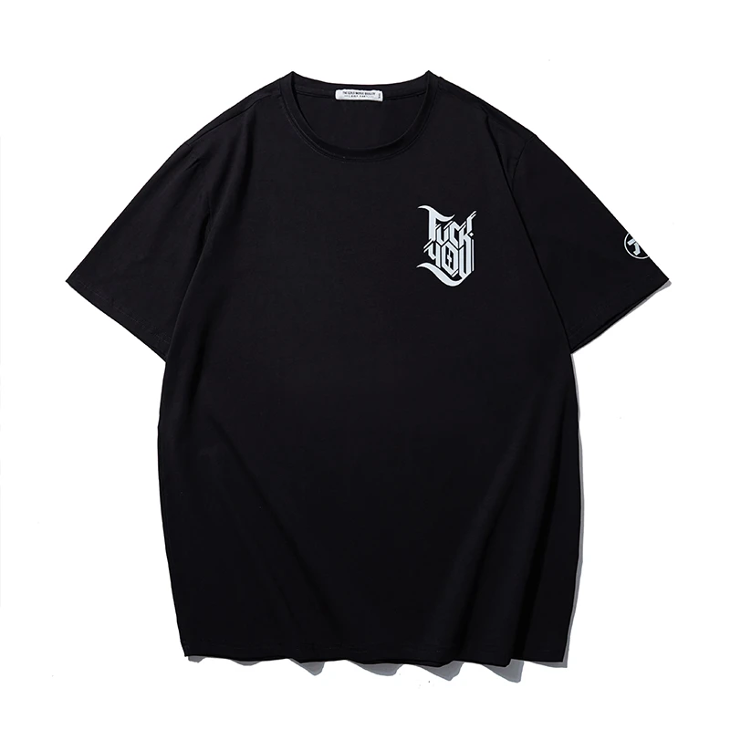 LIUGEJIA/六个加潮牌大码圆领潮流户外印花短袖夏季宽松半袖T6285