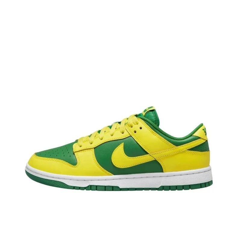 Nike/耐克Dunk Low黄绿 反转巴西 男款 低帮休闲板鞋 DV0833-300