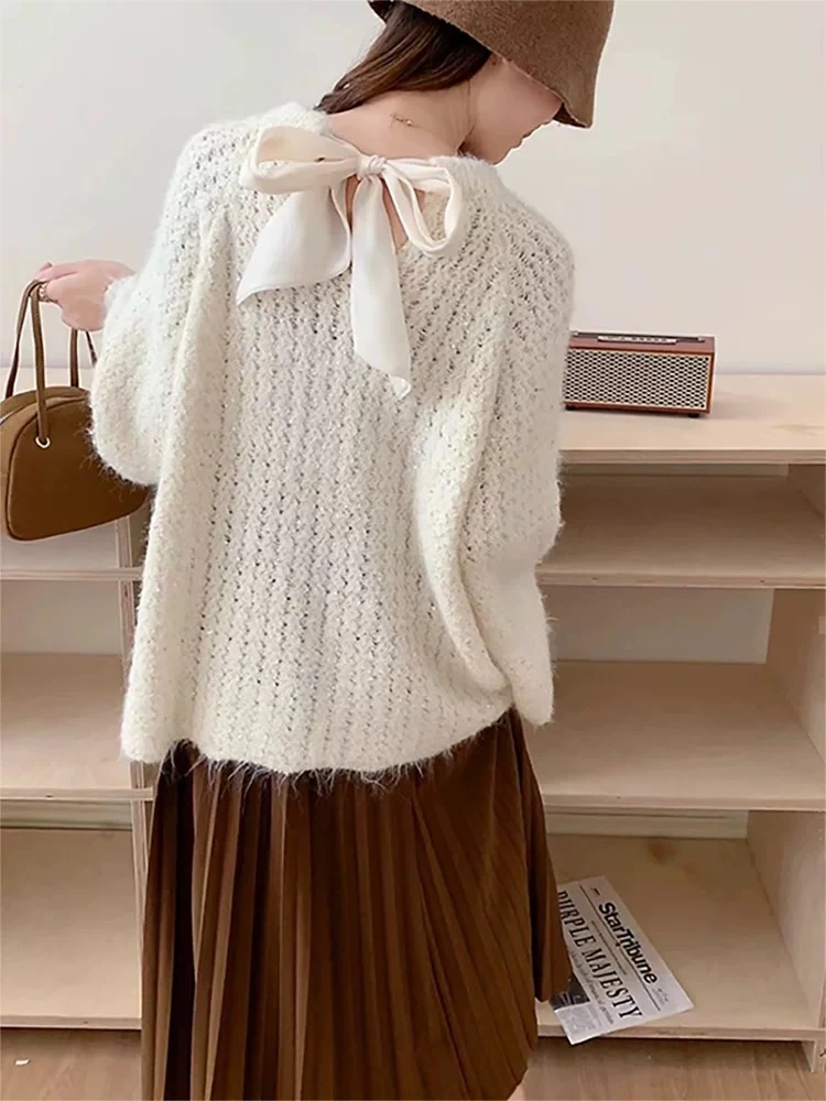 【李易行】新款套头毛衣软糯上衣百搭甜美温柔秋冬长袖