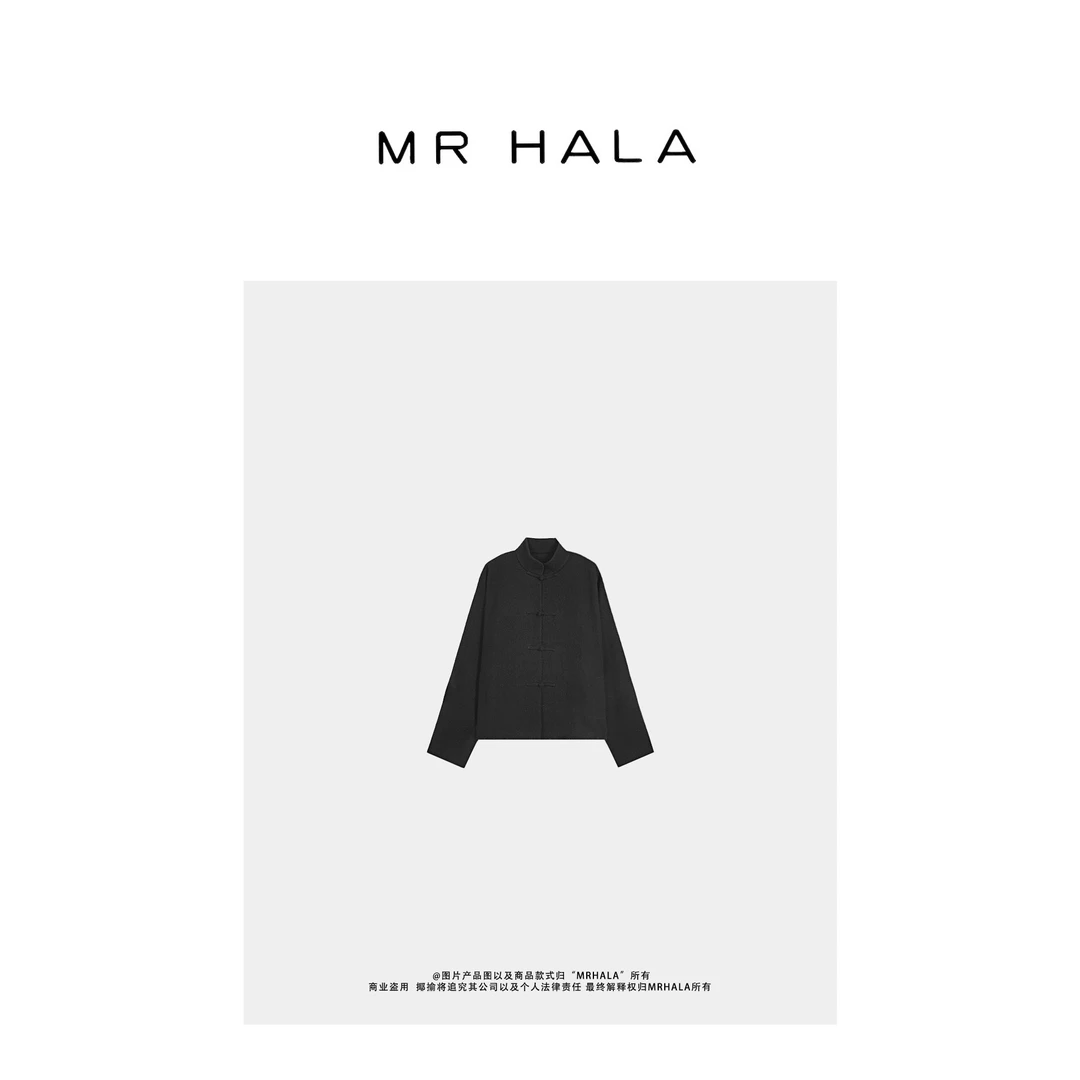 MRHALA 瑞正细支羊毛盘扣立领外套女 LW40573