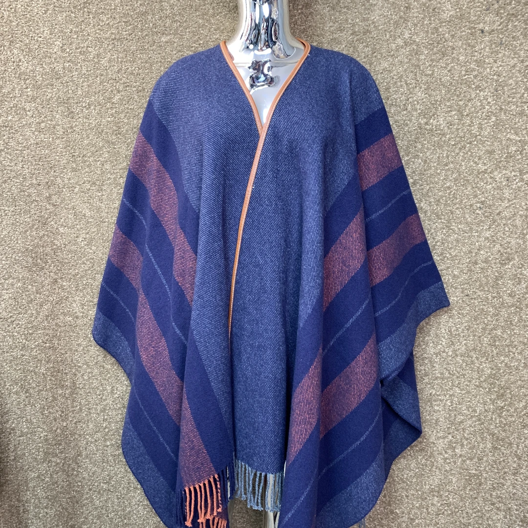 99新 Hermes/爱马仕 羊毛斗篷披肩