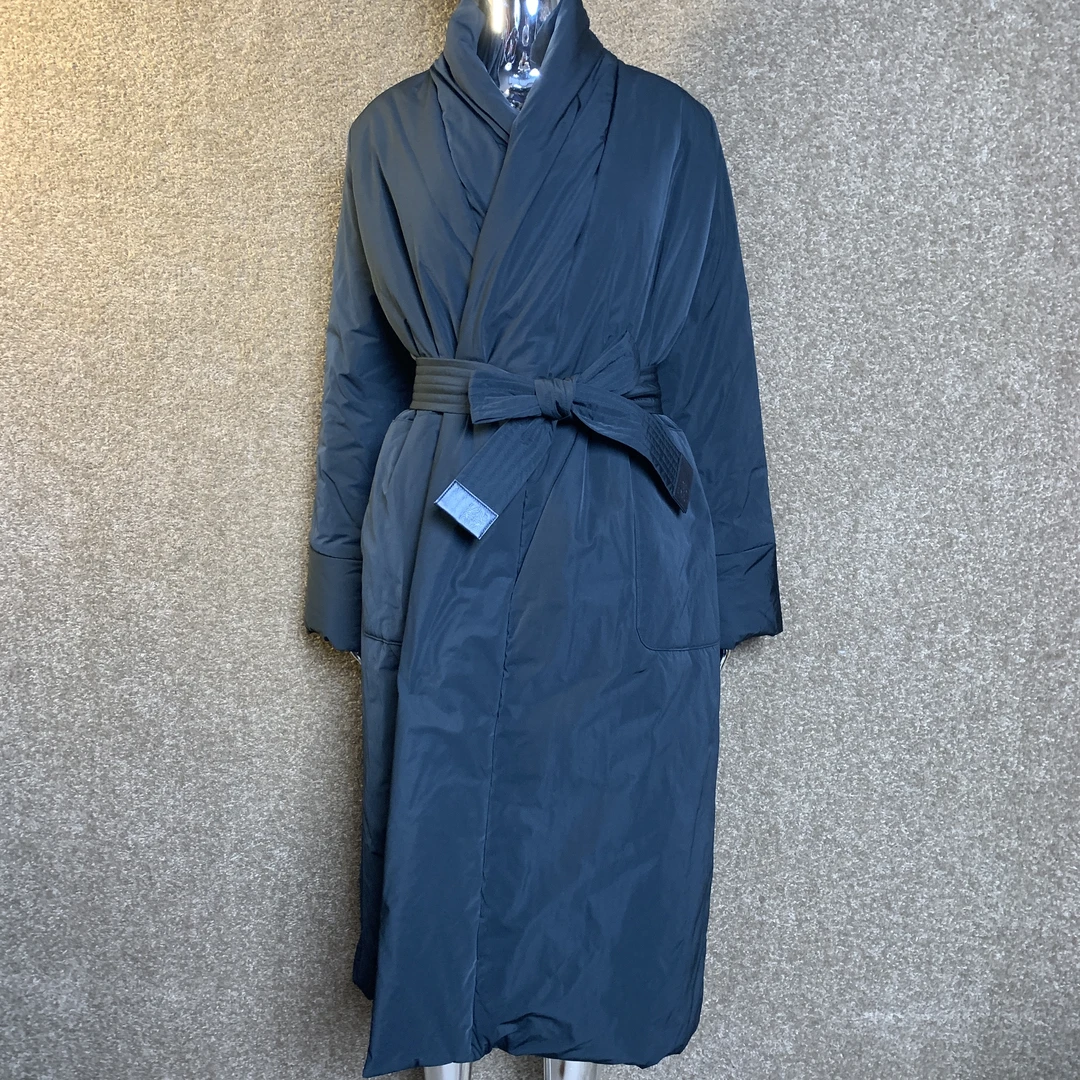 99新 LOEWE/罗意威 浴袍式长款棉服 32码 99新40129