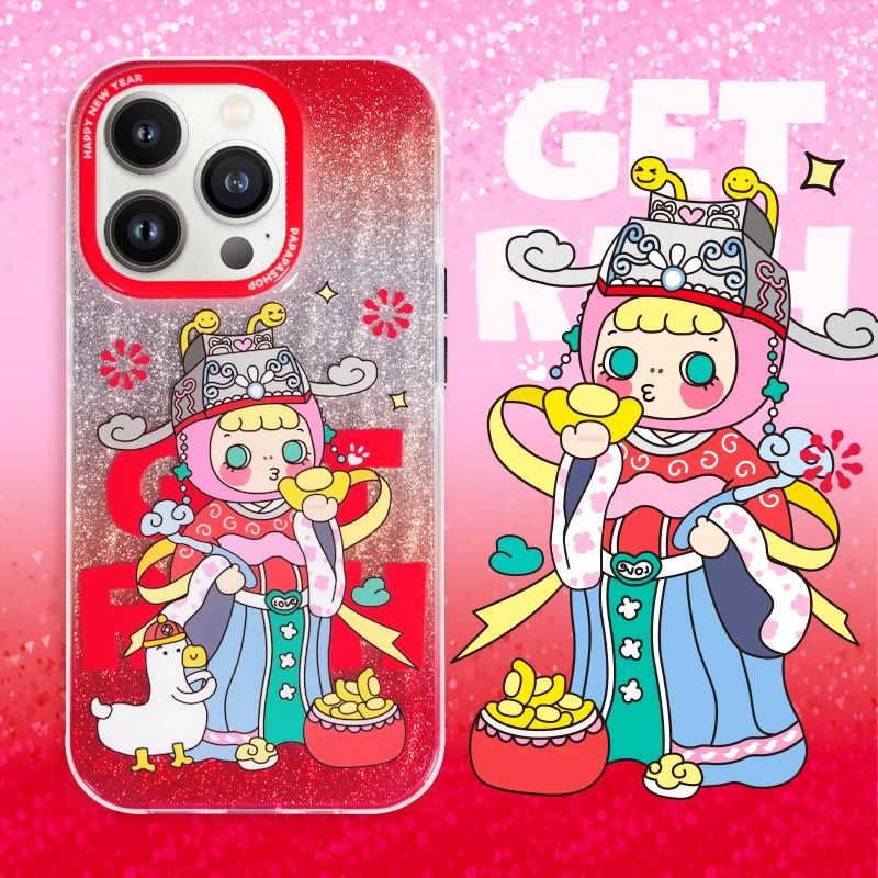 PaPa制造局财神KULOiPhone15ProMax手机壳苹果14适用红色