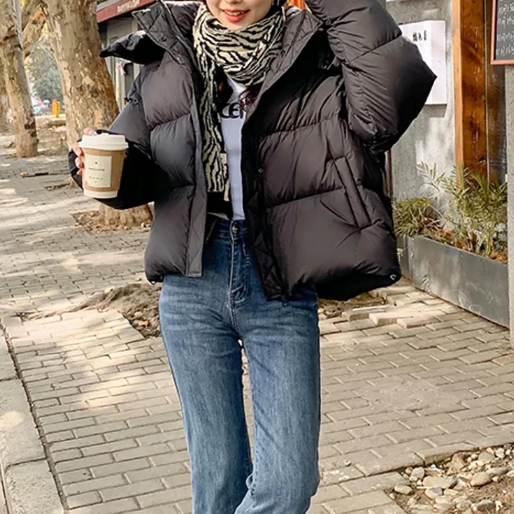 门店在售1299!90白鹅绒!冬季加厚高领面包羽绒服JY130