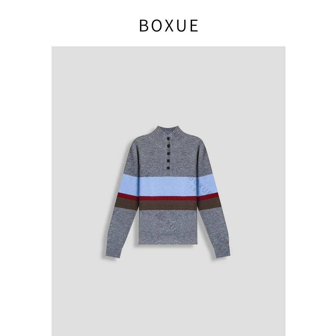 BOXUE"空虹"2024冬季高级感轻奢高领 毛衣#241126MY320