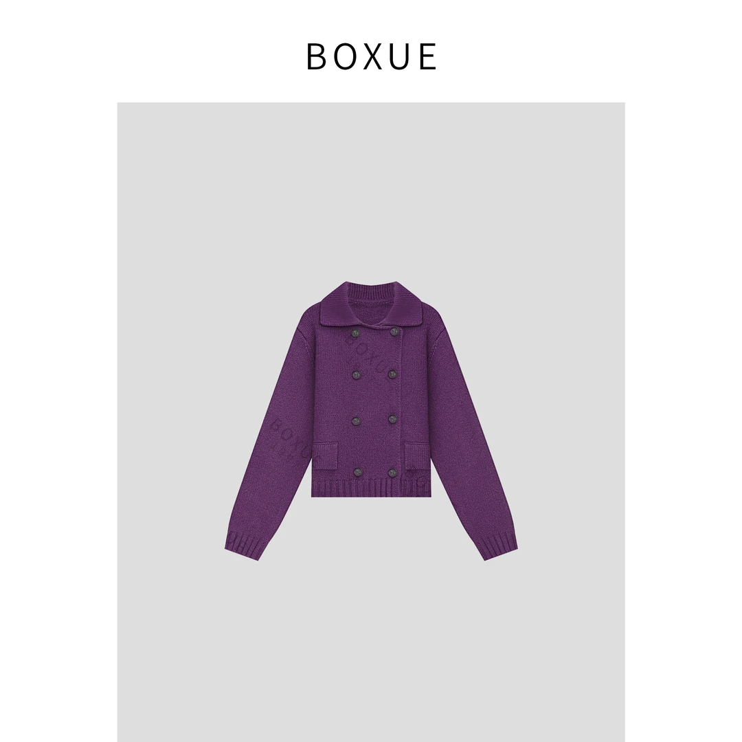 BOXUE “微尘” 2024秋冬新款高级感100全羊毛轻奢 外套#241107W545