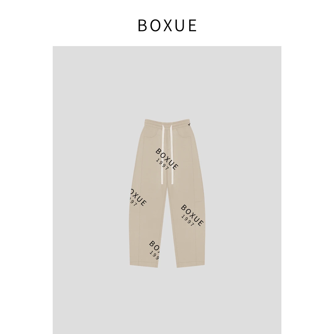 BOXUE“慵懒自在”亚麻老钱风垂感休闲裤 裤子 #240316K729