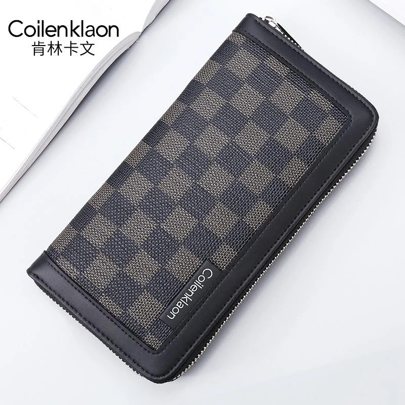 coilenklaon男士钱包男礼盒拉链皮夹钱包情人节礼物长款休闲潮流