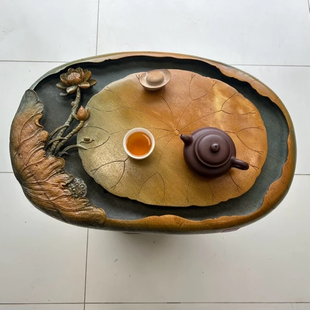 【得砚阁】源头厂家直销肇庆端砚纯手工雕刻批发零售茶台茶桌茶海