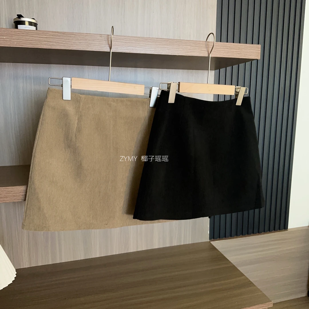 【秋冬百搭】早秋款复古气质通勤高腰显瘦A版半身裙