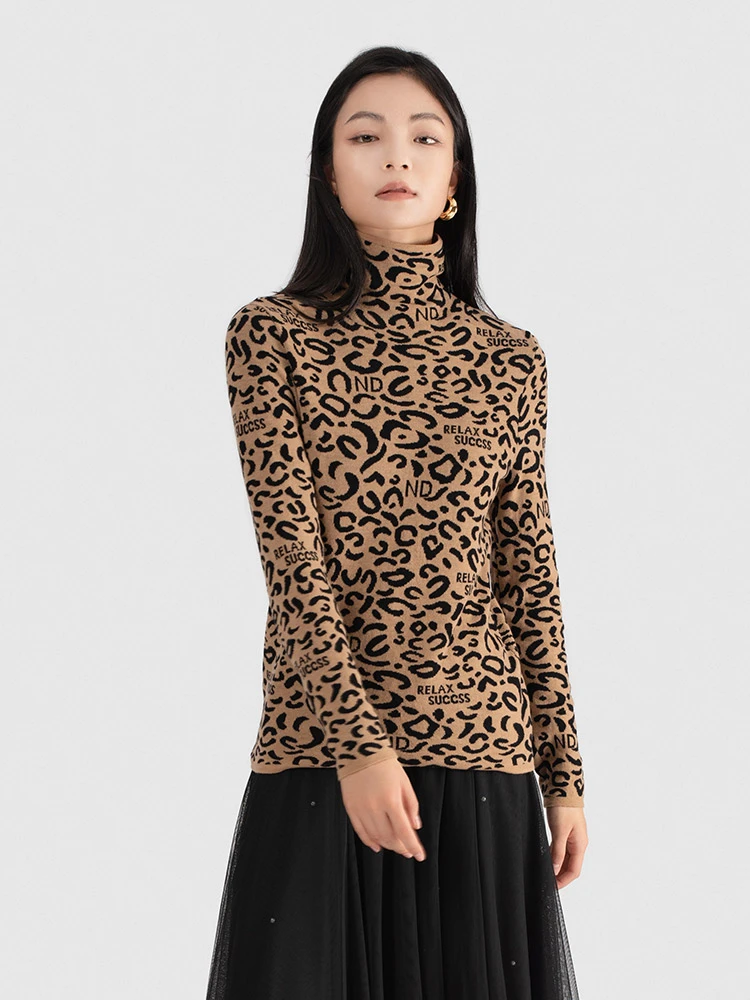 K&CH纤牌新款女士秋冬百搭保暖套头修身羊毛衫8222E818H1