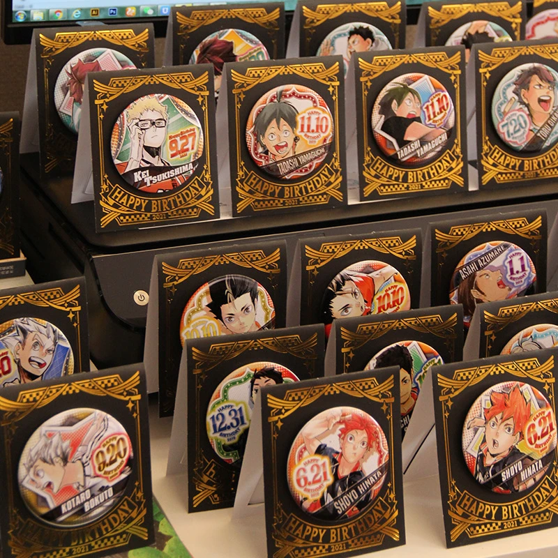 漫工厂排球少年生日吧唧 jumpshop限定日向翔阳生日徽章胸章立牌