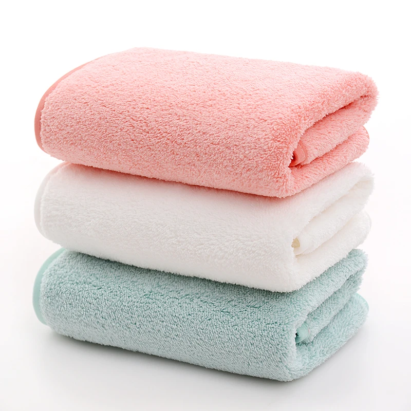 【店长推荐】珊瑚绒毛巾家用柔软吸水不掉毛情侣洗脸巾加厚35*75cm