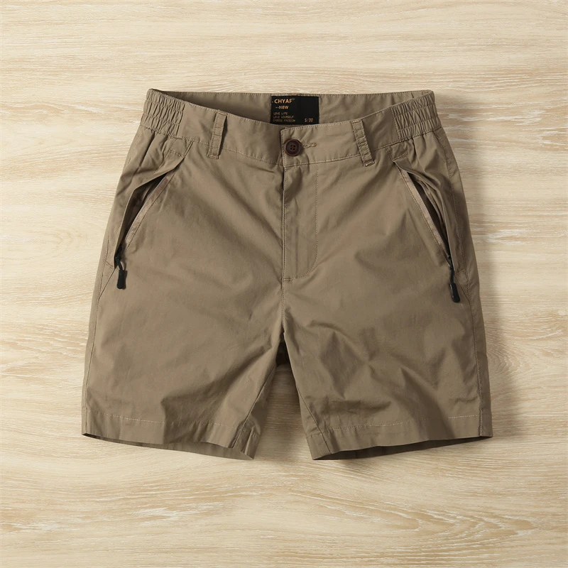 美式复古工装短裤男款夏季宽松纯色百搭薄款直筒运动五分休闲裤子