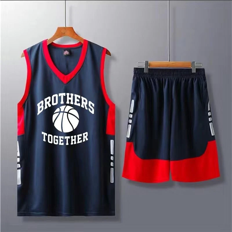 新款篮球服套装男定制球衣青少年学生校园比赛训练透气运动背心潮