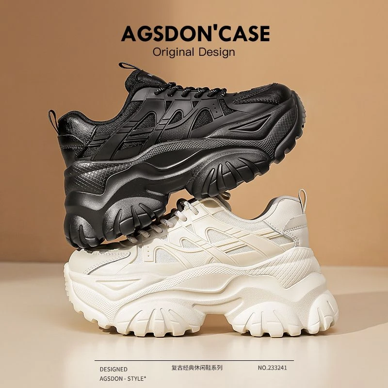 奥古狮登老爹鞋女鞋2024新款夏季透气时尚厚底鞋子潮女