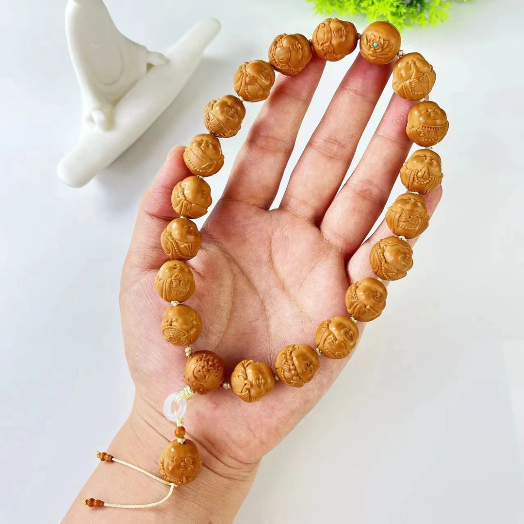 猴头核桃  1.5  19颗大可爱（镶嵌 蓝 莲花） 手持