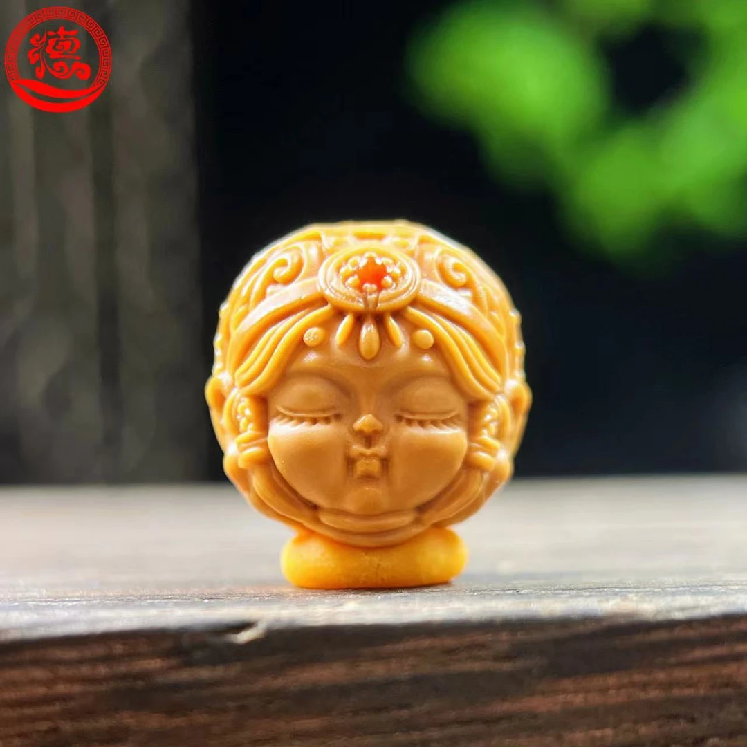 猴头核桃1.5扎基拉姆镶嵌款文玩单粒男女同款吊坠送礼物手工雕刻