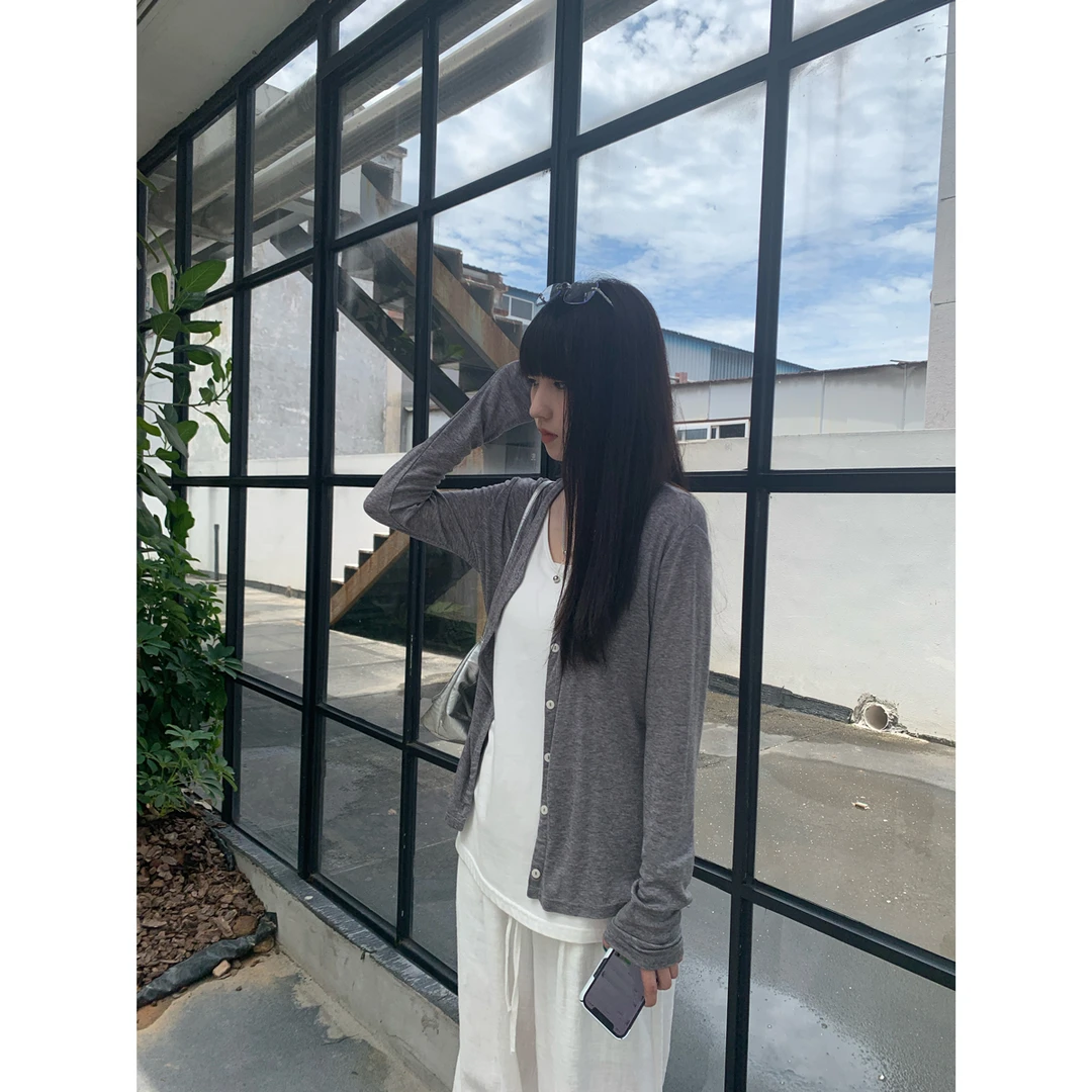 【清苍 自由定义】夏季天丝清凉感时尚百搭气质软糯防晒开衫外套