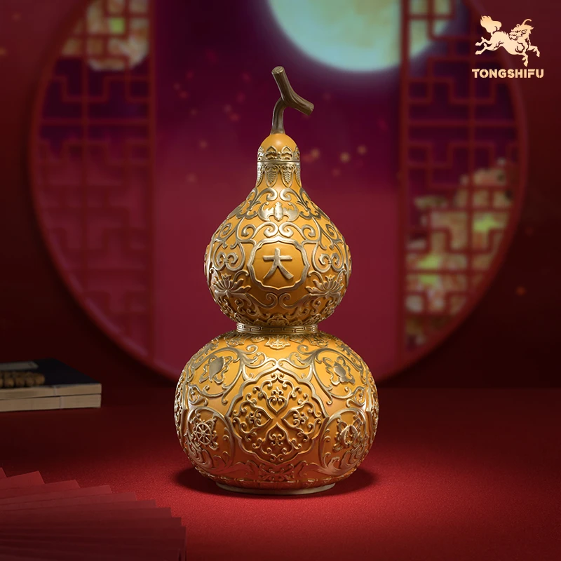 铜师傅《大吉大利葫芦（小号）》客厅桌面铜摆件家居装饰乔迁礼物